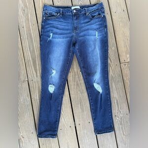 KanCan distressed Skinny Jeans - Dark Blue